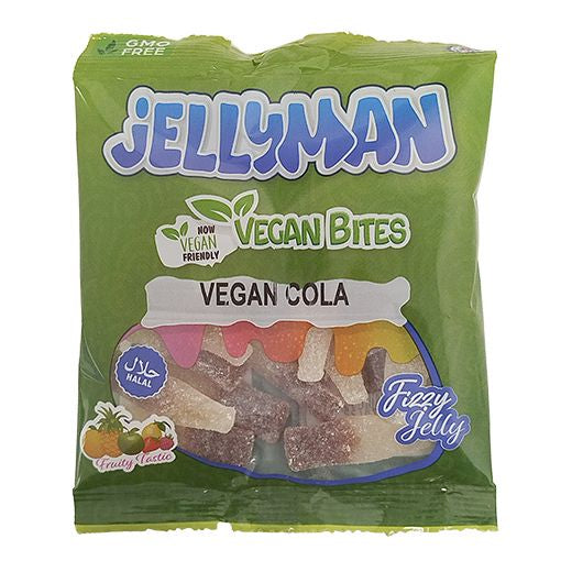Jellyman Vegan Fizzy Cola Sweets 120g x 12 - Aytac Foods Wholesale