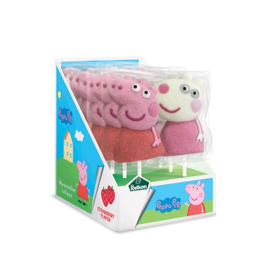Jm Relkon Peppa Pig Marshmallow Lollipop (4G5R X 12PCS) x 6 - Aytac Foods Wholesale