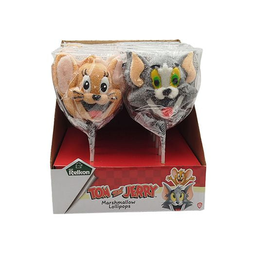 Jm Relkon Tom & Jerry Marshmallow Lollipop (6x45GRX12PCS) - Aytac Foods Wholesale