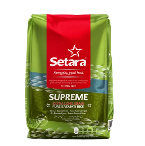 Setara Extra Long Supreme Basmati (1x5kg) - Aytac Foods Wholesale
