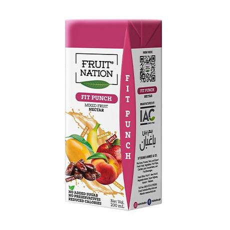 Fruit Nation Fit Punch (Mix Fruit) (6x6X200ML) - Aytac Foods Wholesale