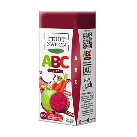 Fruit Nation Apple Beetroot Carrot (Abc) (6x6X200ML) - Aytac Foods Wholesale