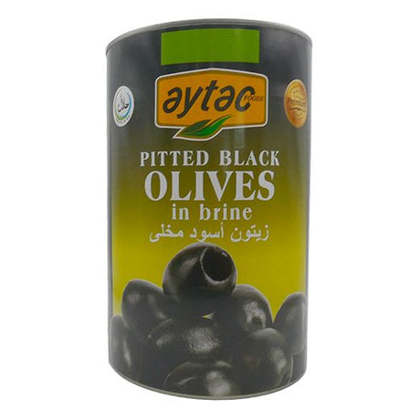 Aytac Black Pitted Olives (A12 Tin) (2000GR) x 3 - Aytac Foods Wholesale