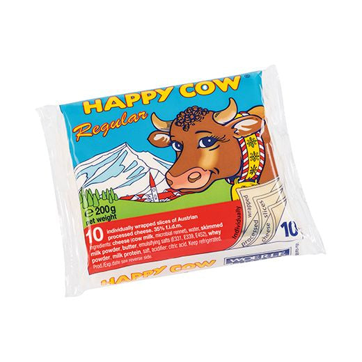 Happy Cow Cheese Regular Slices (24*200g) - Aytac Foods Wholesale