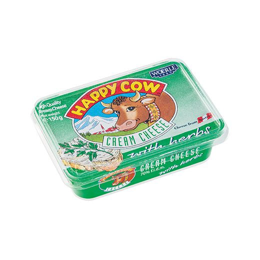 Happy Cow  Cream Cheese Cups with Herbs (18*150g) - Aytac Foods Wholesale