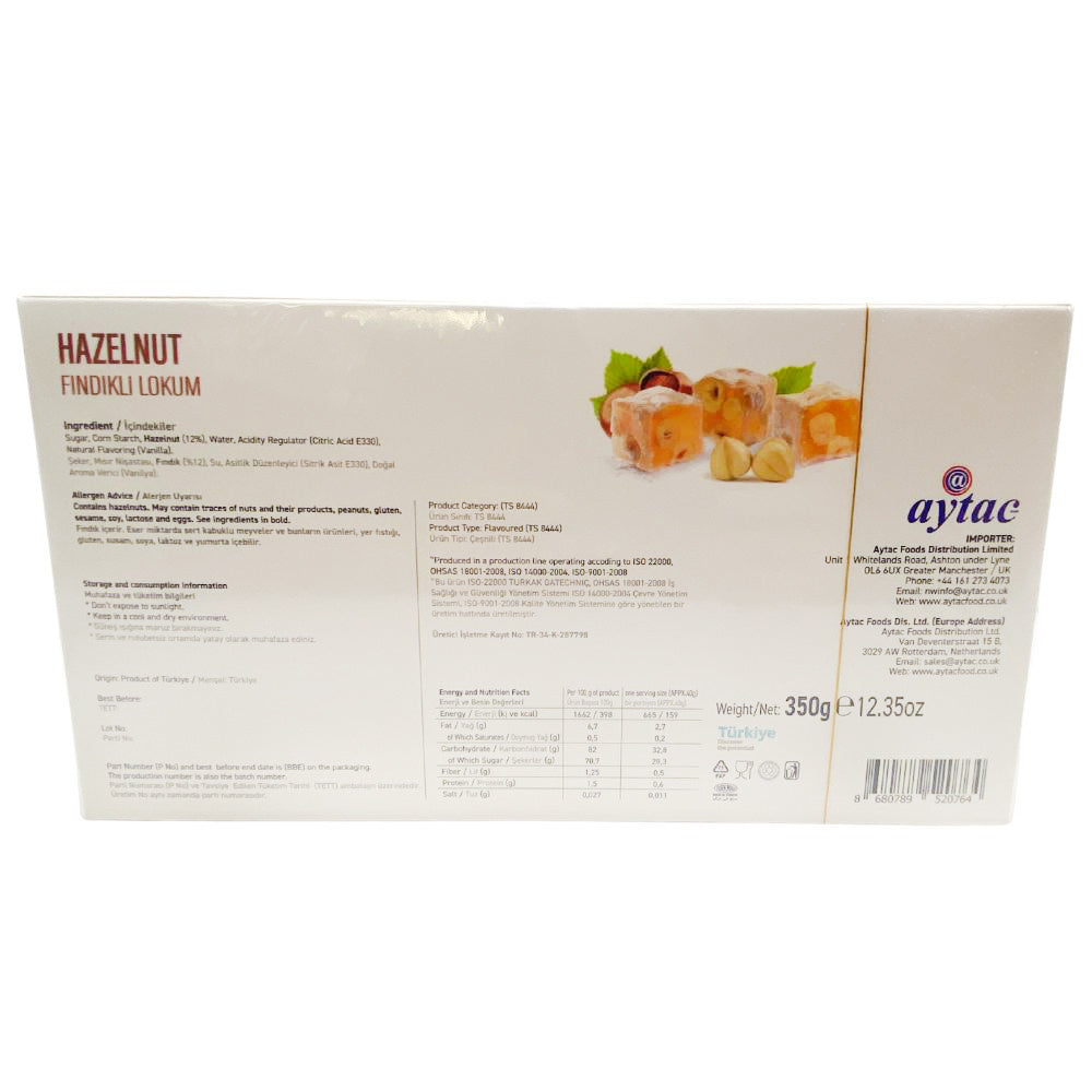 Aytac Turkish Delight Bowl With Double Roasted Hazelnut 350Gx12