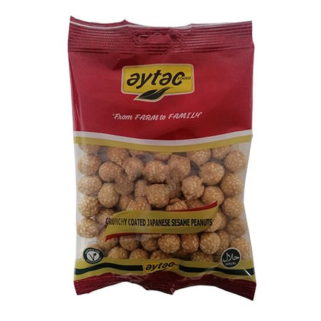 Aytac Crunchy Coated Japanese Sesame Peanuts (Nut Bag) (12x130GR) - Aytac Foods Wholesale