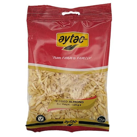 Aytac Nibbed Almonds (Nut Bag) (12x125GR) - Aytac Foods Wholesale