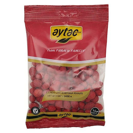 Aytac Crunchy Coated Ketchup Peanuts (Nut Bag) (12x140GR) - Aytac Foods Wholesale