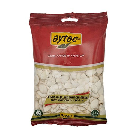Aytac Jumbo Unsalted Pumpkin Seeds (Nut Bag) (12x170GR) - Aytac Foods Wholesale