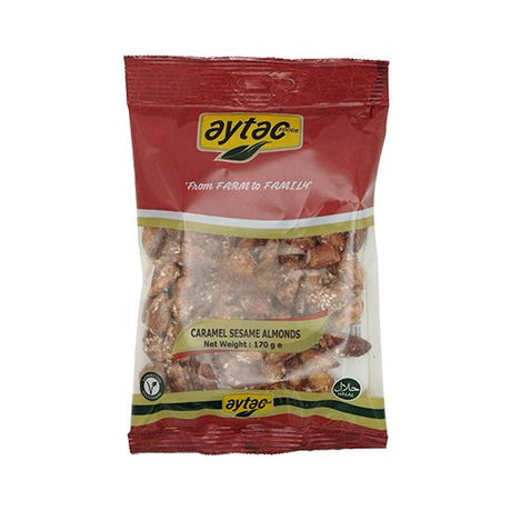 Aytac Caramel Sesame Almonds (Nut Bag) (12x170GR) - Aytac Foods Wholesale