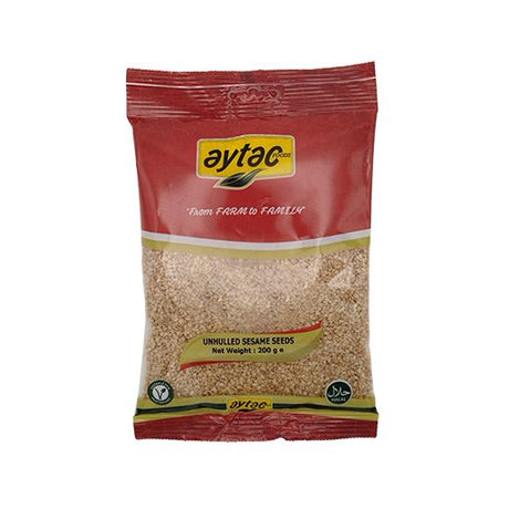 Aytac Sesame Seeds Unhulled (Nut Bag) (12x200GR) - Aytac Foods Wholesale