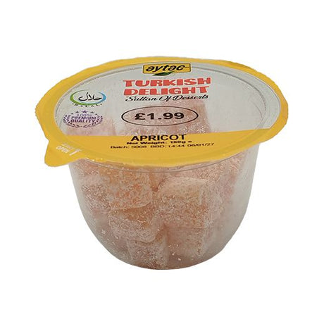 Aytac Turkish Delight Apricot (Cup) (12x150GR) - Aytac Foods Wholesale