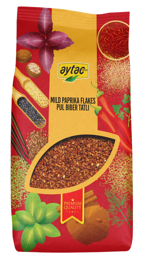 AYTAC SPICE RED PEPPER (PAPRIKA) FLAKES MILD 8*500GR - Aytac Foods Wholesale