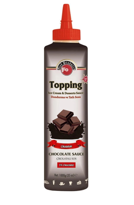 Fo Chocolate Topping Sauce 1kg - Pack of 6 - Aytac Foods Wholesale