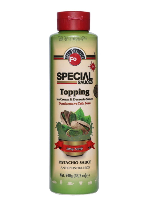 Fo Pistachio Topping Sauce 940gr - Pack of 6 - Aytac Foods Wholesale