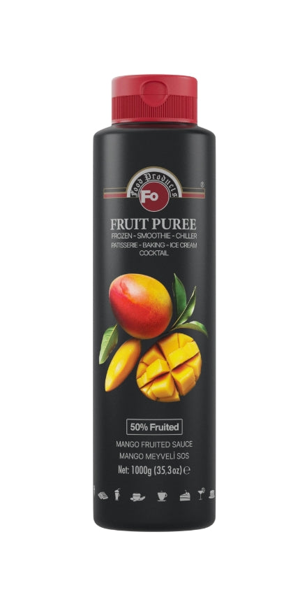 Fo Mango Fruit Puree 1kg - Pack of 6 - Aytac Foods Wholesale