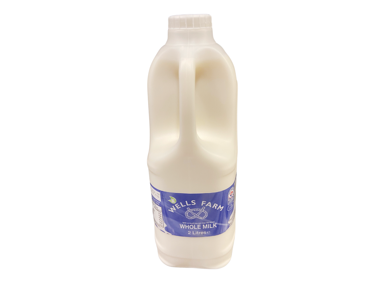 Wells Farm Whole Milk (6 x 2 Litre) - Aytac Foods Wholesale