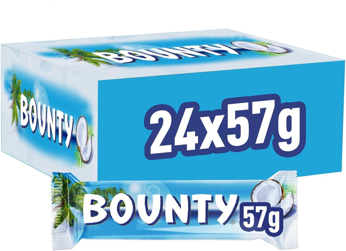 JM Bounty Standard Chocolate Bar 57g (Pack of 24)