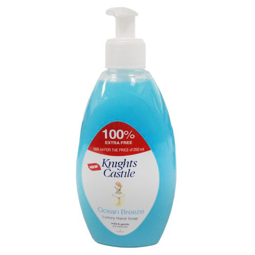 Knights Castile Liquid Ocean Breeze Luxury Hand Soap 100% Extra (12X500ML)