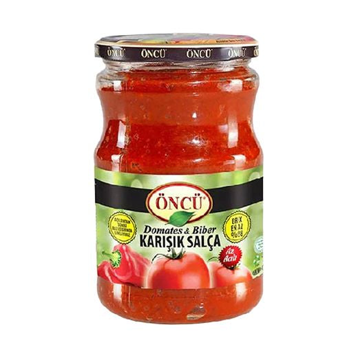 Oncu Tomato & Pepper Mix Paste – Hot & Mild (12 x 370g) - Aytac Foods Wholesale