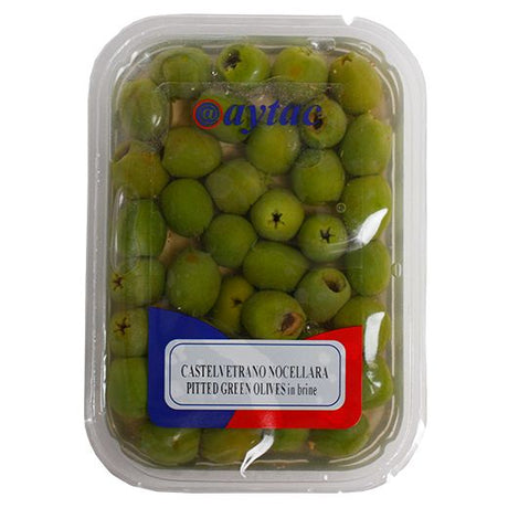 Aytac Green Olives Nocellara Castelvetrano Pitted In Brine Tray (120GR) x 30 - Aytac Foods Wholesale