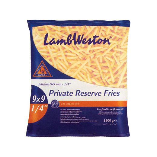 Lambweston Private Reserve Chips 3/8 (F64) 9X9 (4x2.5KG) - Aytac Foods Wholesale