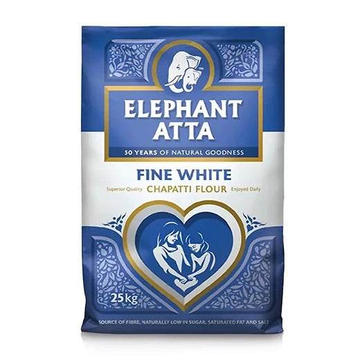 Wm Elephant Atta White 25Kg Pm 18.99 (25KG) x 1 - Aytac Foods Wholesale