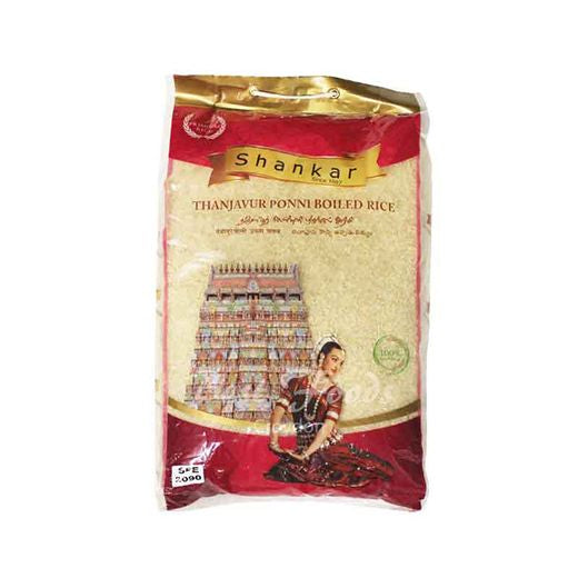 Shankar Thanjavur Ponni Boiled Rice (5KG) - Aytac Foods Wholesale