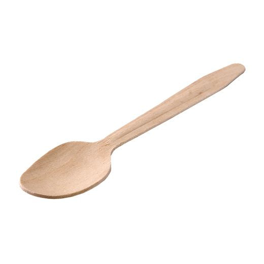 Natural Leaf Birchwood (160Mm/6.3) Dessert Spooninc 10Inc 100Pcs - Aytac Foods Wholesale