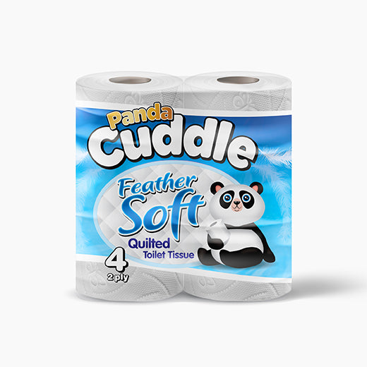 Panda Cuddle Toilet Tissue 4 Roll Pack (Case of 10)