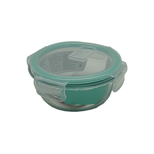Csm Food Storage Container Glass Clip Lock Round Crisper 370ml (1 pcs) product image