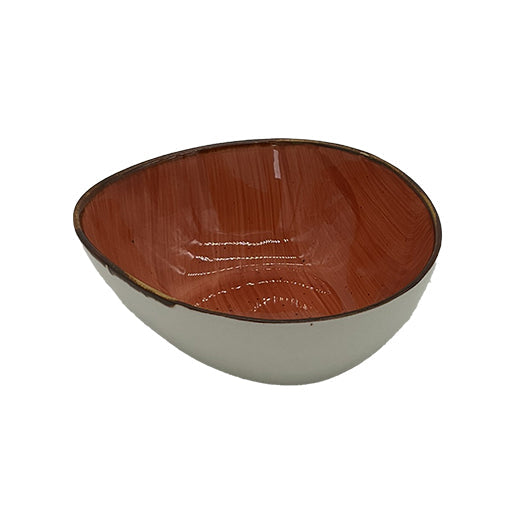 Csm Pebble Bowl 8Inc - Orange With Brown Rim (1 pcs) product image