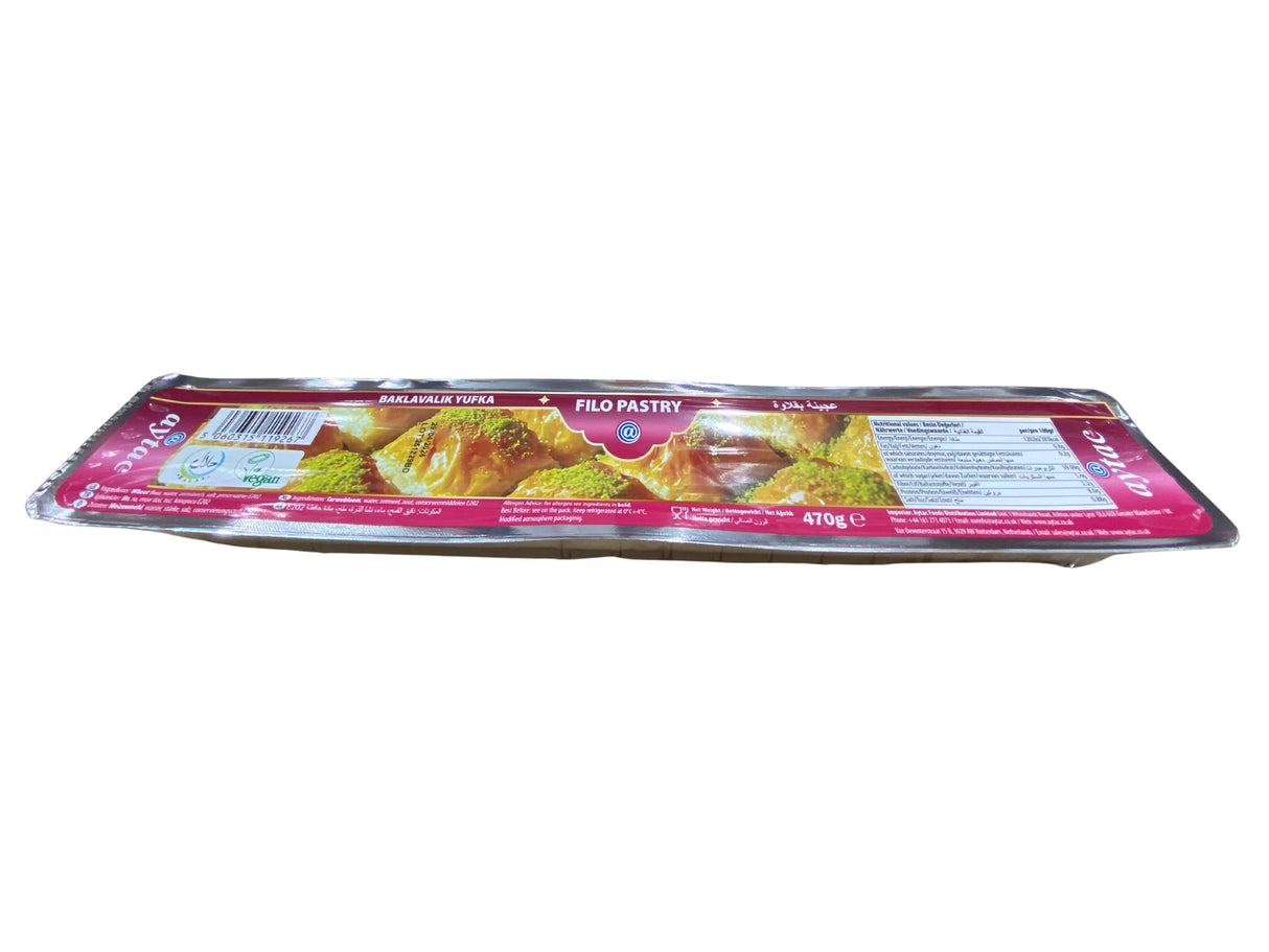 Aytac Baklavalık Yufka Filo Pastry Sheets – 20 Sheets (470g)