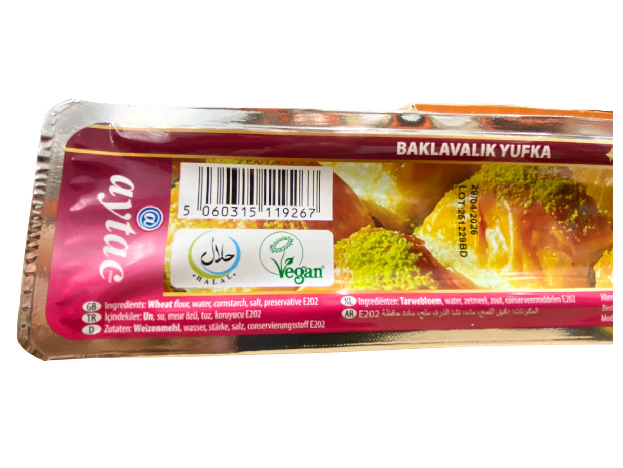 Aytac Baklavalık Yufka Filo Pastry Sheets – 20 Sheets (470g)
