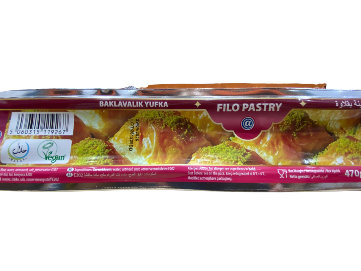 Aytac Baklavalık Yufka Filo Pastry Sheets – 20 Sheets (470g)