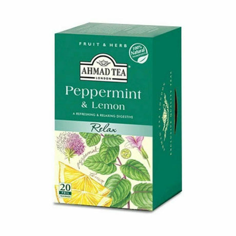 Ahmad Tea Peppermint & Lemon Tea Bags 40G