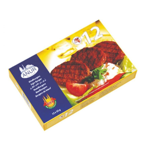 Anur Beef Burger 12 Sigir Burger 12X55Gx10 - Aytac Foods Wholesale