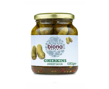 Biona Organic Gherkins 680Gx6 - Aytac Foods Wholesale