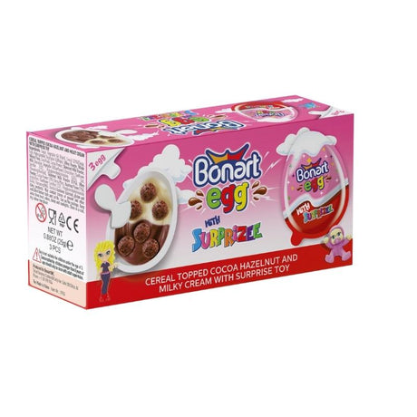 Bonart Egg With Surprise Toy Multipack For Girls 3 x 25Gx36 - Aytac Foods Wholesale