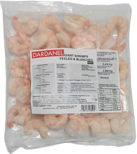 Dardanel Giant Shrimps Peeled & Blanched 415Gx24 - Aytac Foods Wholesale
