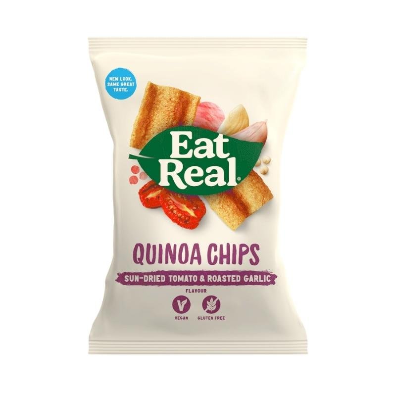 Eat Real Sundried Tomato Roasted Garlic Quinoa Chips 80Gx10 - Aytac Foods Wholesale