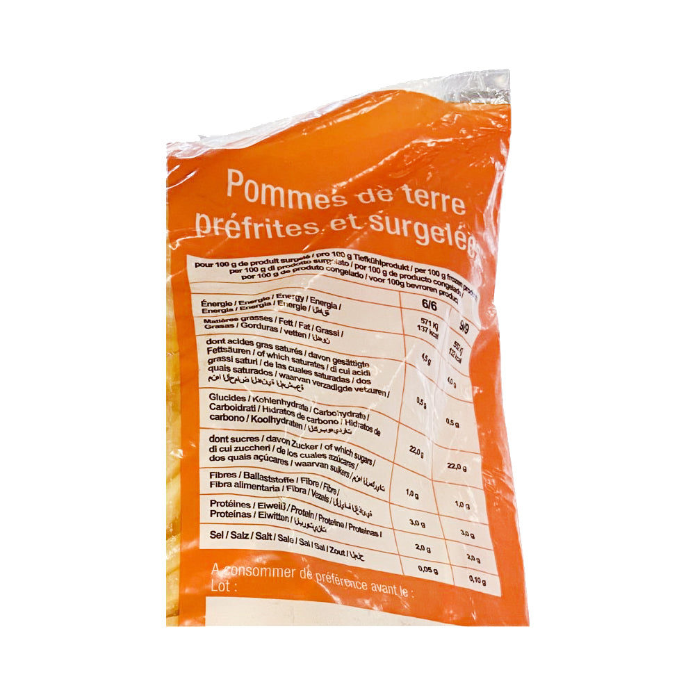 Ekin Original Fries 9mm Cut 2.5kg (Orange Bag, Pack of 4)