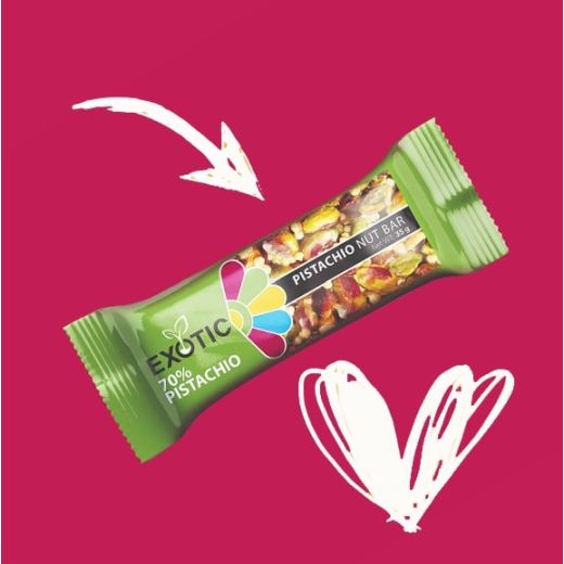 Exotic Nutbar Pistachio 35Gx24 - Aytac Foods Wholesale