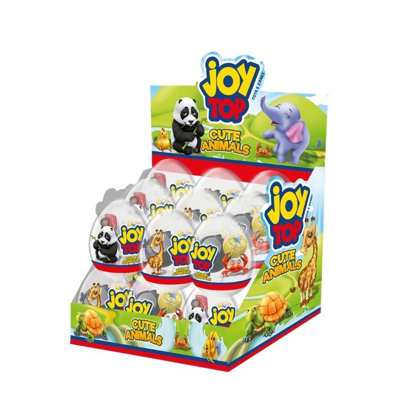 Joytop Cute Animals Crystal Egg Lollipop With Surprise Toy 11 Gx6 - Aytac Foods Wholesale