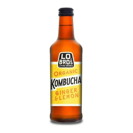 Lo Bros Organic Kombucha - Ginger & Lemon - 330Mlx12 - Aytac Foods Wholesale