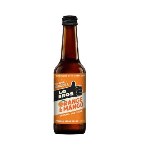 Lo Bros Organic Kombucha - Orange & Mango - 330Mlx12 - Aytac Foods Wholesale