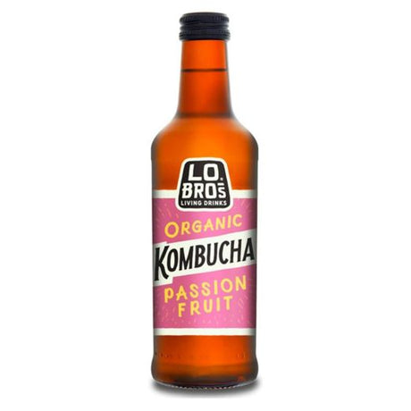 Lo Bros Organic Kombucha - Passion Fruit - 330Mlx12 - Aytac Foods Wholesale