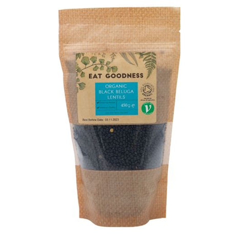 GD Eat Goodness Organic Black Beluga Lentils, 450GR - Aytac Foods Wholesale