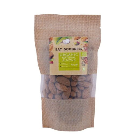 Gd Eat Goodness Org Natural Almonds 150G , 150GR - Aytac Foods Wholesale